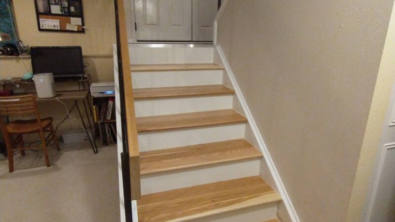 Stair tread and riser remodel