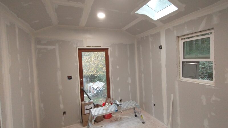 Sheetrocking a She-shed